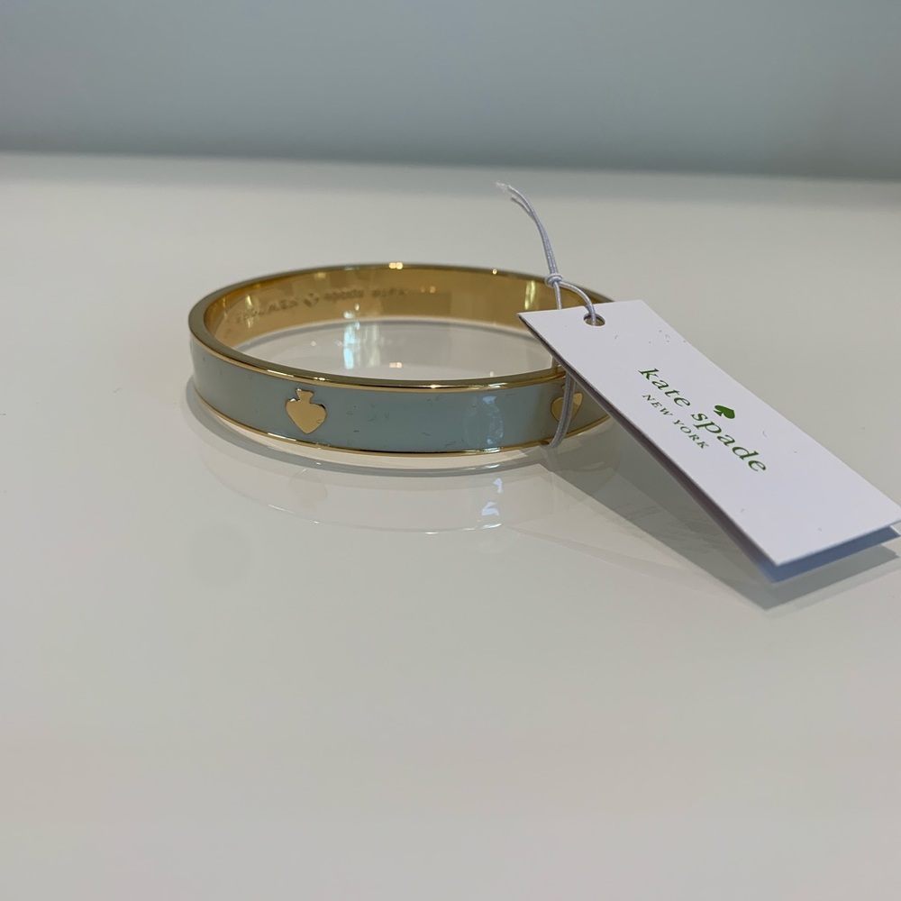 NWT Kate Spade White Enamel Bangle Bracelet